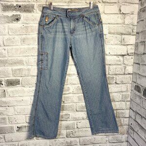 Vintage Y2K DC Shoes Cargo Denim Mid Low Rise Bootcut Jeans